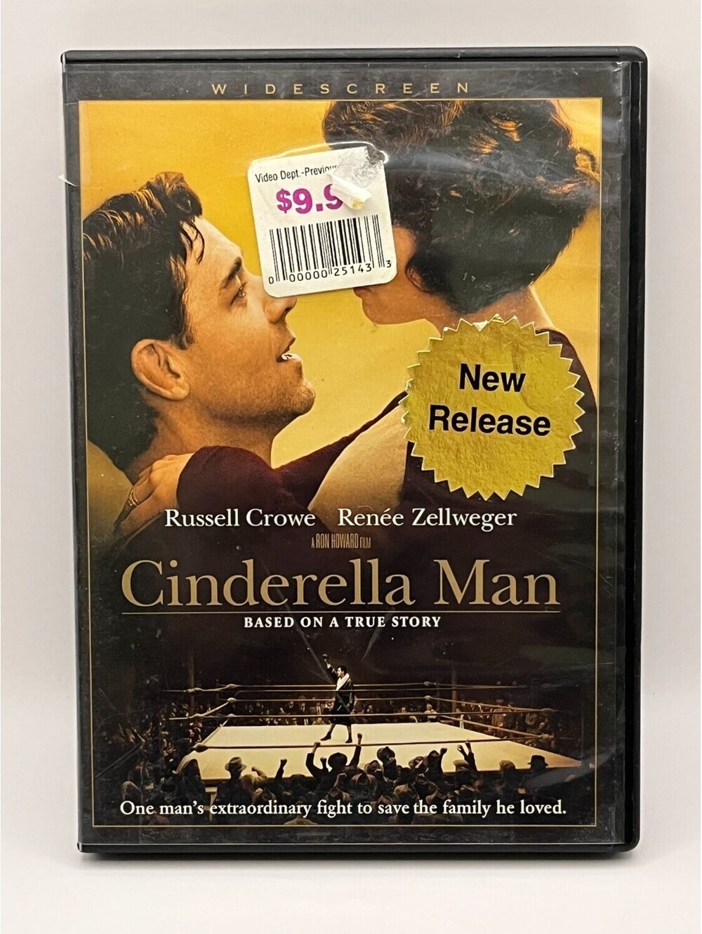 Cinderella Man DVD Widescreen Renée Zellweger Drama Ron Howard